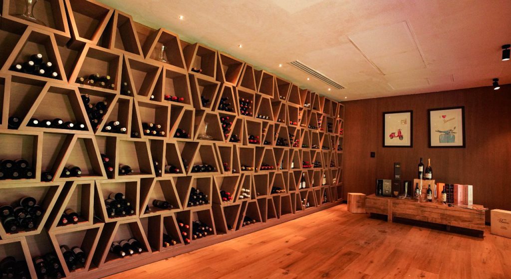 Award Winning Wine Cellar at Cilento Restaurant in Playa Mujeres